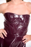 Lateksinė suknelė su korsetu